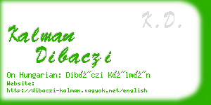 kalman dibaczi business card